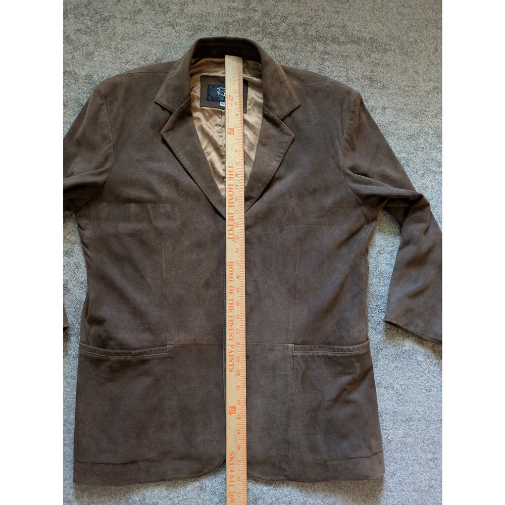 Vintage Remy Leather Suede Mens 3-Button Blazer Jacket Size 42 Made In USA - Picture 15 of 16